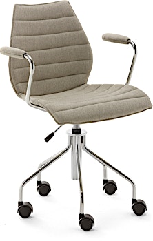 Kartell - Chaise rotative avec accoudoirs Maui Soft - 1