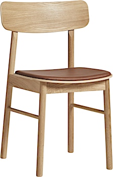 Woud - Soma Dining Chair mit Kissen - Eiche geölt  - Camo leather Sierra 1003 cognac - 1