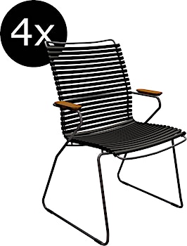 HOUE - Bundle 4x CLICK Dining chaise à accoudoirs avec dossier haut - 1