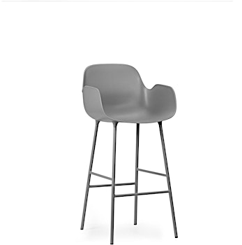 Normann Copenhagen - Chaise de bar Form structure acier avec accoudoirs - 1