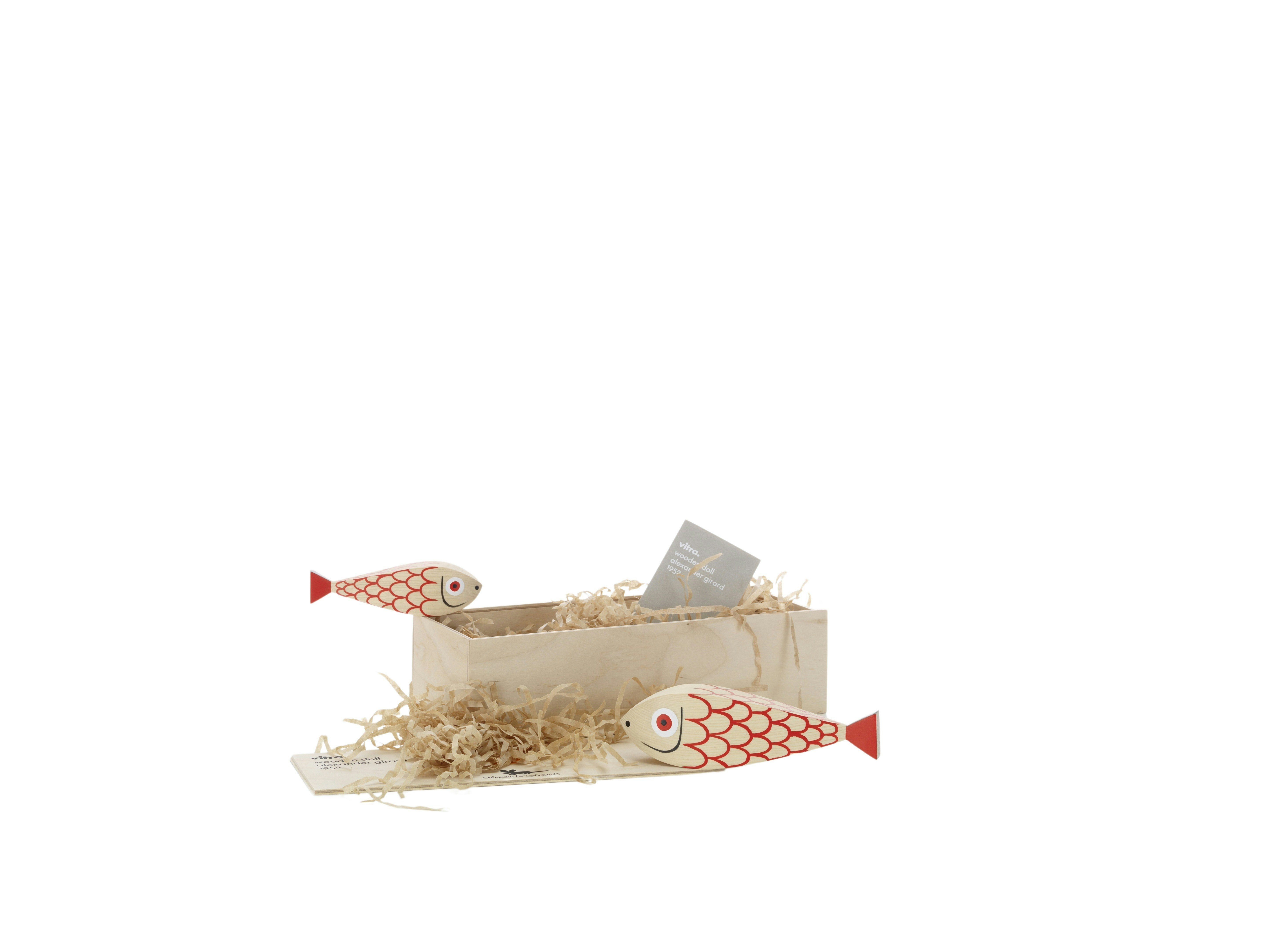 置物 Wooden Dolls Mother Fish & Child Wooden Dolls Mother Fish