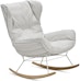 FREIFRAU - Leyasol Rocking Wingback Chair - Lopi marble - Gestell ME003 verkehrsweiß - Kufe Akazie - 1 - Vorschau