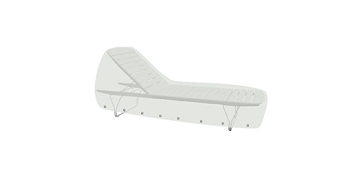 Gloster - Grid Sofa Relaxmodul mit Tisch Husse - 1
