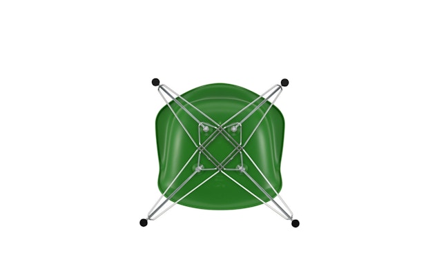 Vitra - DAR met zitkussen - 46 cm - nieuwe hoogte (standaard) - green - Hopsak - rood/cognac - 5