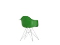 Vitra - DAR met zitkussen - 46 cm - nieuwe hoogte (standaard) - green - Hopsak - rood/cognac - 7