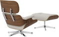 Vitra - White Lounge Chair & Ottoman - 5 - Preview