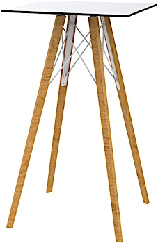 Vondom - Table haute carrée FAZ Wood - 1