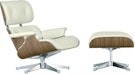 Vitra - White Lounge Chair & Ottoman - 4 - Aperçu