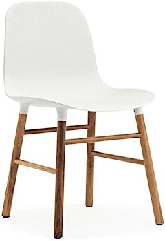 Design Outlet - Normann Copenhagen - Form stoel met houten frame - notenhout - wit - 1