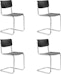 Thonet - Set van 4 sledestoelen S 43 - zwart gebeitst beuken (TP 29) - zwarte kunststof glijders met vilt - 1 - Preview