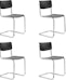 Thonet - Set van 4 sledestoelen S 43 - zwart gebeitst beuken (TP 29) - zwarte kunststof glijders met vilt - 1 - Preview