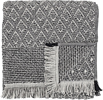 Bloomingville - Handtuch - Baumwolle - schwarz/weiß - 1