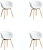 HAY - Set de 4 chaises About a Chair AAC 22 - white 2.0 - chêne laqué à l'eau - patins standard - 1 - Aperçu
