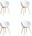 HAY - Set van 4 About a Chair AAC 22 - wit 2.0 - gezeept eiken - standaard glijders - 1 - Preview