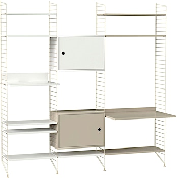 String Furniture - Wohnzimmer Regalkombination mit Schreibtisch Bundle P - 1 String Furniture - Wohnzimmer Regalkombination mit Schreibtisch Bundle P - 1