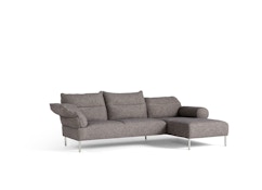 Canapé Pandarine 3 places avec chaise longue - accoudoirs plats - Swarm Multi Colour - acier chromé