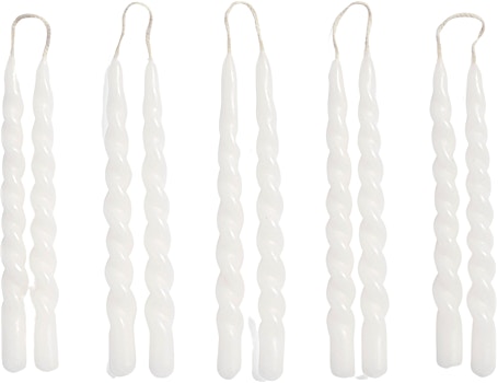 HAY - Bougies Mini Swirl set de 10 - blanc - 1