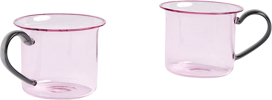 HAY - Set de 2 mugs en verre borosilicate - 1