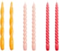 HAY - Set de 6 bougies Long Mix - yellow/rose/raspberry - 1 - Aperçu