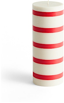 HAY - Column Kerze Medium - off-white/red - 1