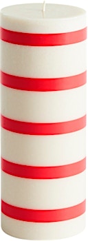HAY - Bougie Column Medium - blanc cassé/rouge - 1