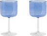 HAY -  Set de 2 verres à vin Tint - bleu/transparent - 1 - Aperçu
