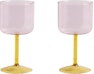 HAY -  Set de 2 verres à vin Tint - rose/jaune - 1 - Aperçu