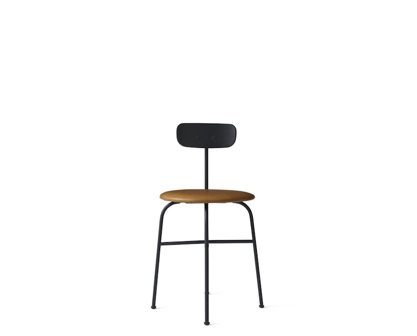Menu - Afteroom Dining Chair 4 leer - zwart - cognac - 1