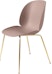 Design Outlet - Gubi - Beetle Dining stoel - stalen frame - sweet pink - messing - kunststofglijder - 2 - Preview