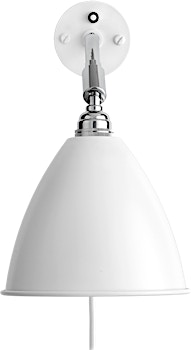 Gubi - Gubi - BL7 wandlamp met schakelaar - mat wit/ chroom - 1