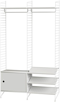String Furniture - Combinaison d'étagères couloir avec porte-chaussures configuration S - 1