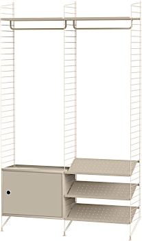 String Furniture - Flur Garderobensystem mit Schuhschrank Bundle S - 1 String Furniture - Flur Garderobensystem mit Schuhschrank Bundle S - 1