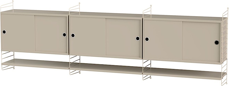 String Furniture - Sideboard zur Wandaufhängung Wohnzimmer Bundle E - 1