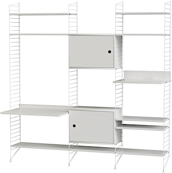 String Furniture - Wohnzimmer Regalkombination mit Schreibtisch Bundle P - 1 String Furniture - Wohnzimmer Regalkombination mit Schreibtisch Bundle P - 1