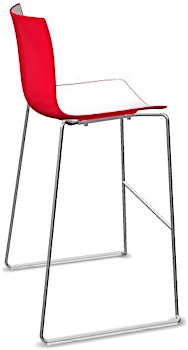 Design Outlet - Arper - Catifa 46 Barhocker - rot/weiß - Sitzhöhe 76 cm - 1