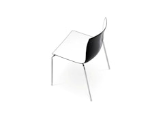 Catifa 46 stoel 0251 bicolour - zwart/wit - verchroomd