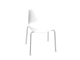 Arper - Catifa 46 Stuhl - einfarbig weiß - Gestell verchromt - 0