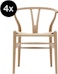 Carl Hansen & Søn - Set van 4 CH24 Y Wishbone-stoel - geolied beuken - vlechtwerk naturel - 1 - Preview