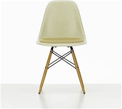 Vitra - Eames Fiberglass Side Chair DSW met zitbekleding - 1