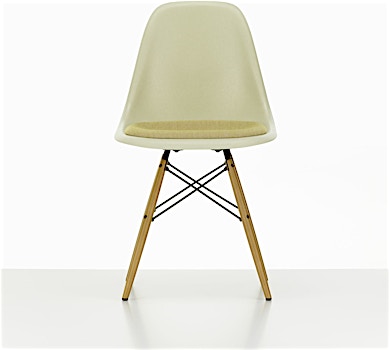 Vitra - Eames Fiberglass Side Chair DSW met zitbekleding - 1