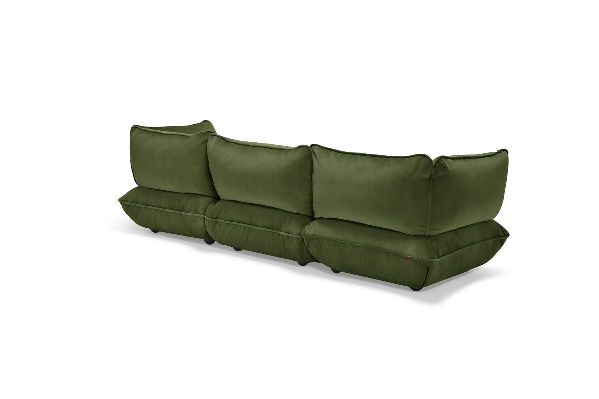 Sumo - Canapé modulable grand velours vert - Vue supplémentaire 2