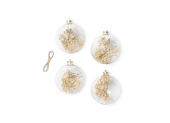 Flora Glazen ornamenten - set van 4