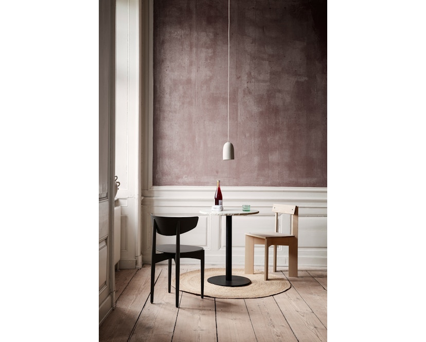 Mineral Cafétisch 60 x 60 cm - Bianco Curia-Marmor, weiß/schwarz