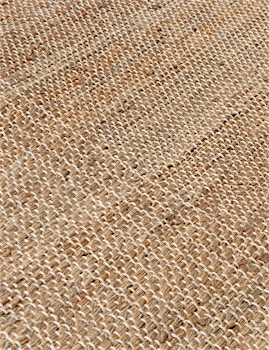 Strickteppich Happy Rugs FRINGES natur/multi 133 cm rund + gratis Ant