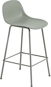 Muuto - Fiber Barhocker mit Rückenlehne - Rohrgestell - 1 Muuto - Fiber Barhocker mit Rückenlehne - Rohrgestell - 1
