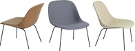 Muuto - Fiber Lounge Stuhl Holzgestell Textilpolster - 1 - Vorschau