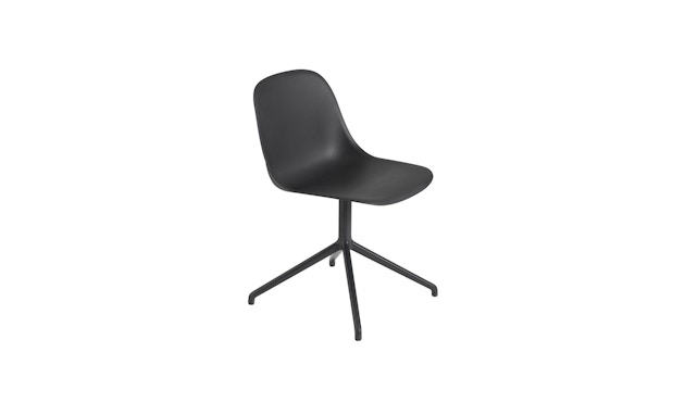 Muuto - Fiber Side Stuhl - Drehfuß Shell - Black/Black - 1