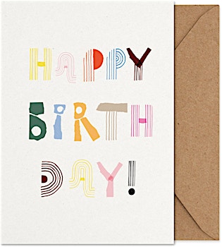 Paper Collective - Happy Birthday - Folded A5 card - 1