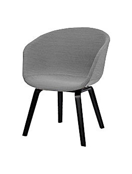 Design Outlet - HAY - About A Chair Low AAC 43 - Hallingdal 130 - gris moucheté - décapé noir - 1