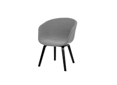 HAY - About A Chair Low AAC 43 - décapé noir - Hallingdal 130 - gris moucheté - 16